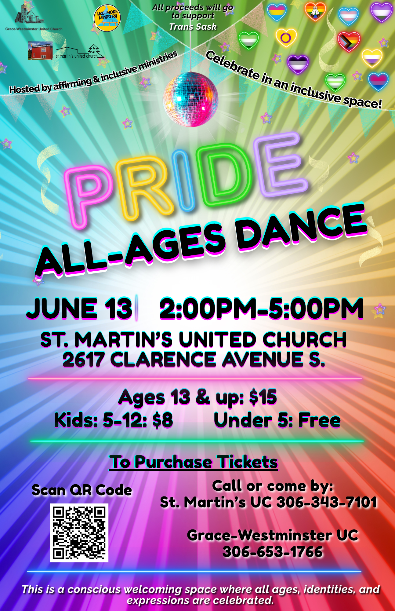PRIDE ALL AGES DANCE AT ST. MARTINS UNITED CHURCH SASKATOON
