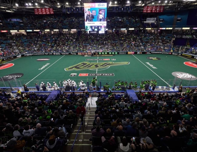Indoor lacrosse area for the Saskatchewan Rush team