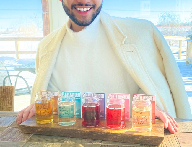 person with drinks