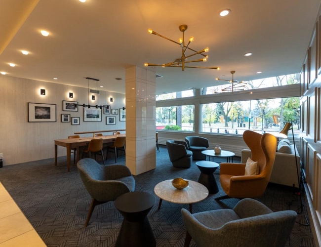 large seating area lounge at Sheraton