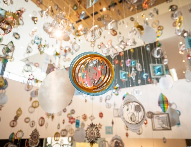 hanging sculptures at Remai Modern