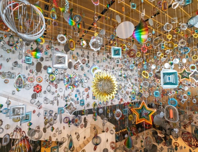 close up of hanging sculptures at Remai Modern