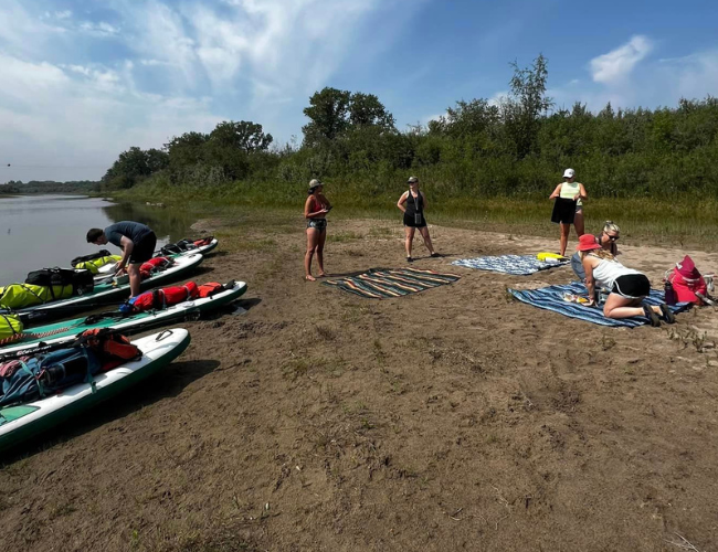 paddle boarding
