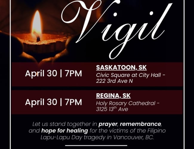 Prayer Vigil dedicated for  the families and victims of the Filipino Community Day tragedy in Vancouver. 