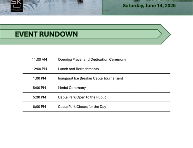 Saskatoon Cable Park Dedication Event and Contest