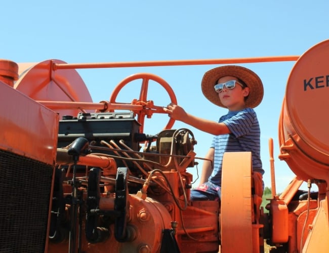 Get hands-on and explore our antique farm machinery!