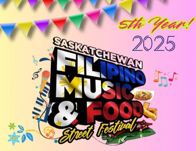 Filipino music and food festival promotional poster.