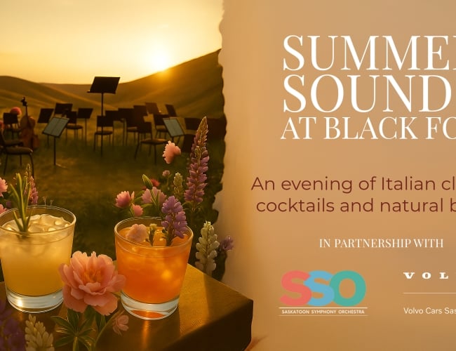 Enjoy craft cocktails as the sun sets listening to symphonic music