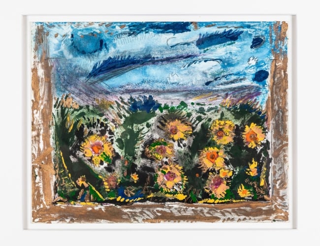 Dmytro Stryjek, Flower at Prairie, 1988, mixed media. From the permanent collection of the Ukrainian Musium of Canada