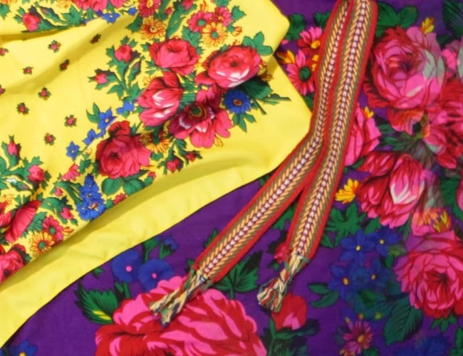 Photo of Ukrainian and Indigenous textiles
