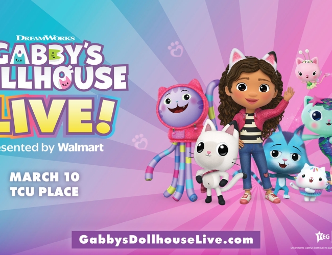 A cartoon image of a girl and personified cats in various colours. 