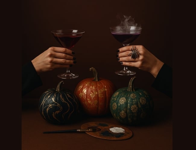 Gather your favorite ghouls for a night that mixes wicked cocktails, laughter, and creativity in a darkly moody, unforgettable setting