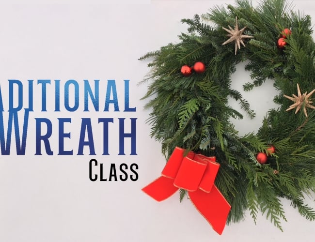 Craft a traditional holiday wreath while enjoying Black Fox cocktails