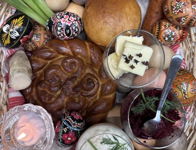 Ukrainian traditional Easter basket