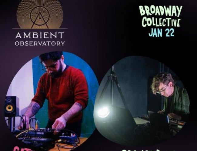 Image of the WTPN YXE 2026 Music Festical for the bands: Ambient Observatory with Catholic Stare, and Graeme Dyck at the Broadway Collective.
