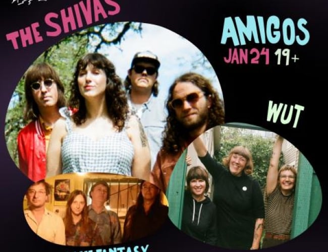 Image of the WTPN YXE 2026 Music Festical for the bands: The Shivas with WUT & Blue Fantasy at Amigo's Cantina (19+).