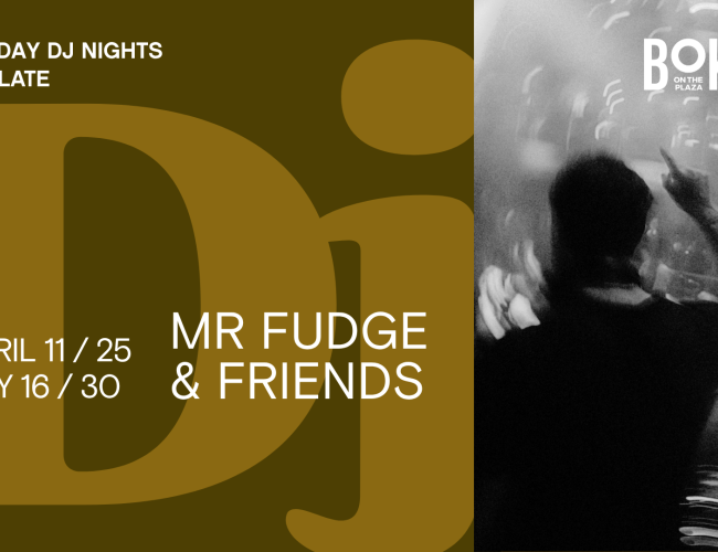 Poster for DJ Night events at Bokeh Lounge