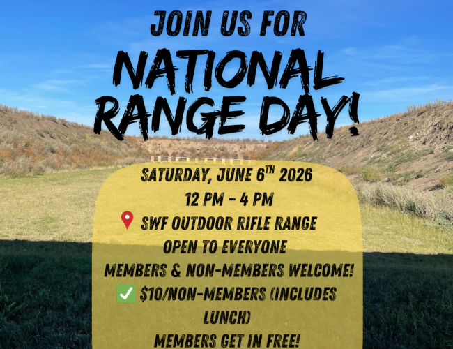 National Range Day at the Saskatoon Wildlife Federation, all are welcome!
