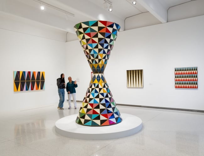 Installation view, Dyani White Hawk: Love Language, 2025. Photo: Kameron Herndon for Walker Art Center.