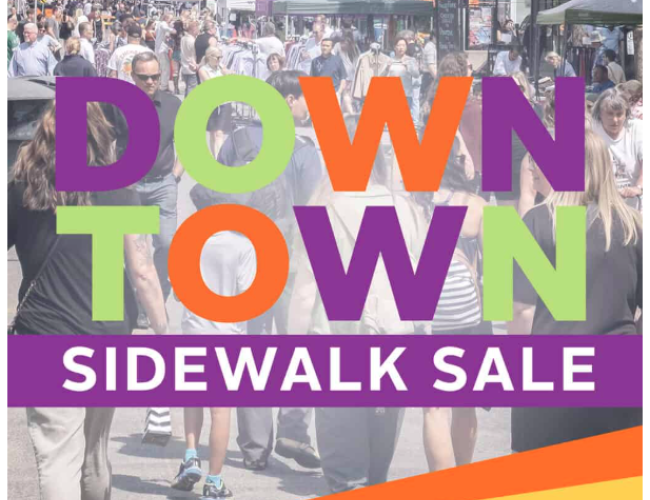 DWTN sidewalk sale poster