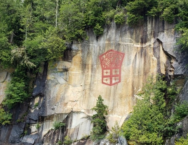 Marianne Nicolson, Cliff Painting, 1998. Courtesy of the artist.