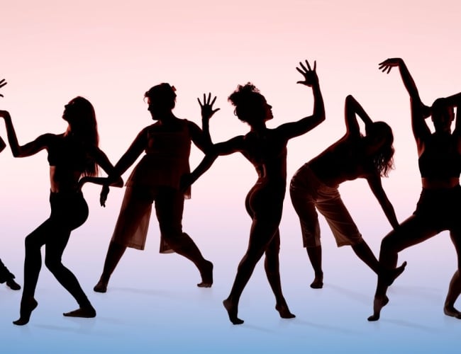 silhouettes of dancers in different shapes