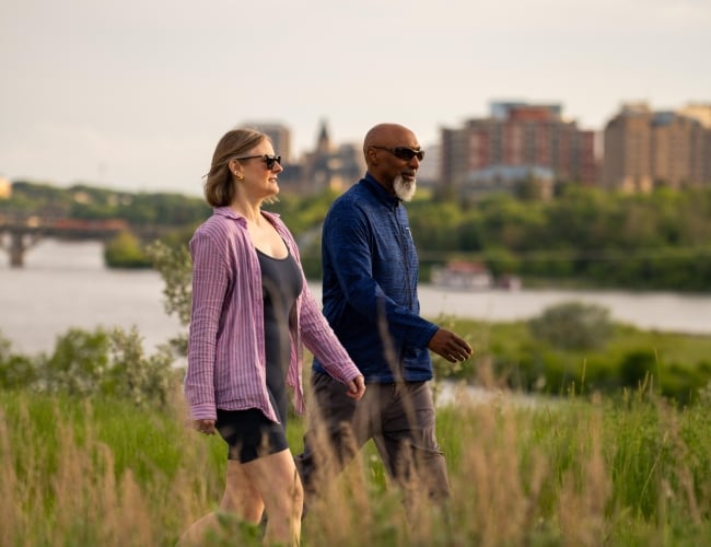COuple Walking on Meewasin Trail - Edit