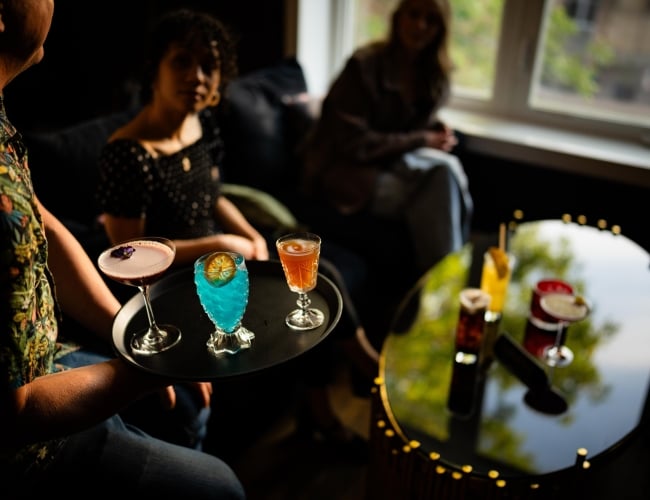 Parlor Drinks Being Served