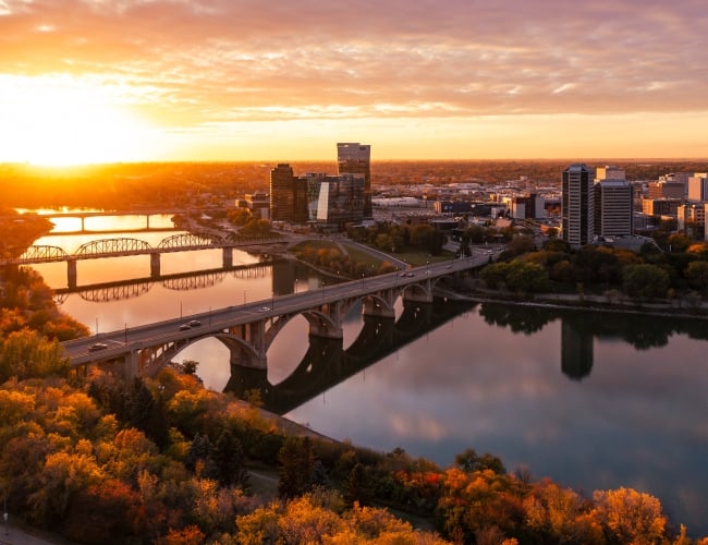 Saskatoon - River at Sunset