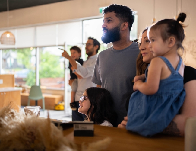 Family at Fable Counter