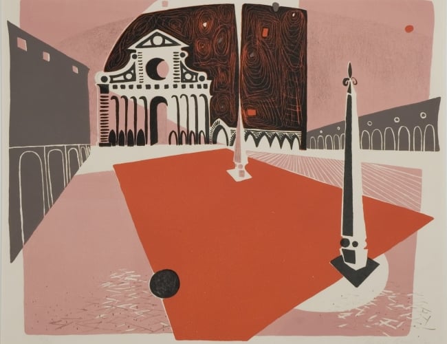 Roloff Beny, Santa Maria Novella , serigraph on paper, 50 x 60.4 cm. The Mendel Art Gallery Collection at Remai Modern. Purchased 1971.