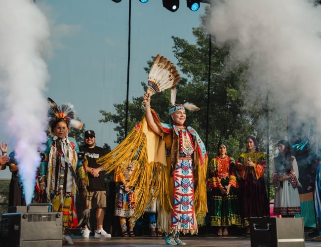 Indigenous performance on stage