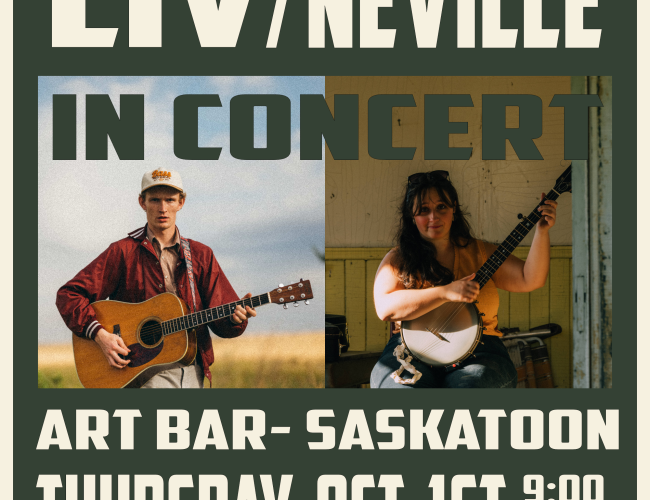 Mary Liv & Lachlan Neville kick off their tour out east with a show at the wonderful Art Bar in Saskatoon