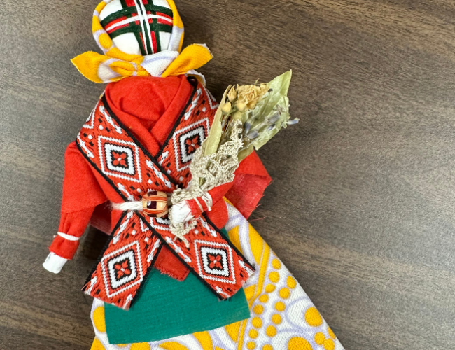 A photo of handmade Motanka doll