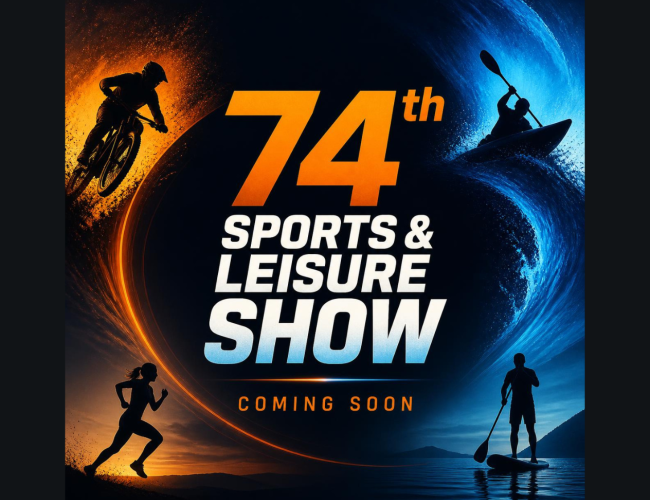 poster and graphic for the 74th annual sports and leisure show