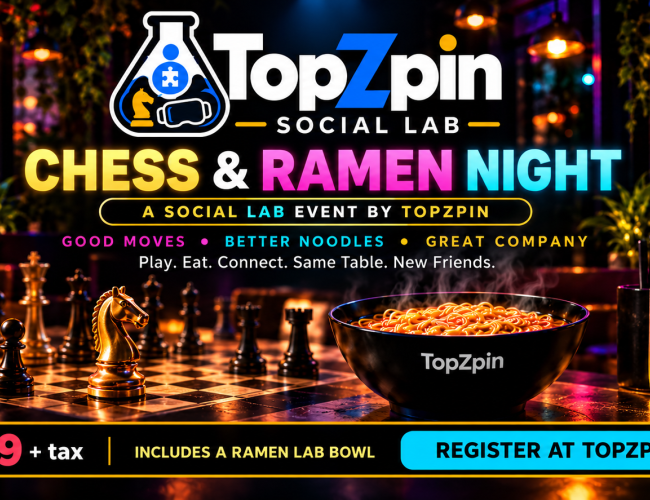 Chessboard and a bowl of ramen for only $19.99