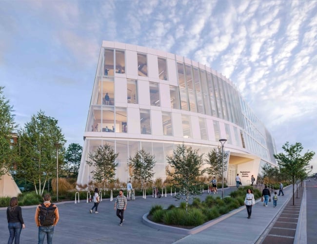 A rendering of the new central library.