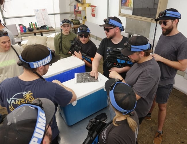 Merrill Dunes Outdoor Laser-Tag - Planning The Operation In The Map Room!