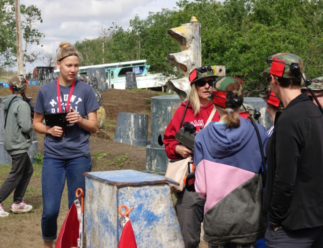 Merrill Dunes Paintball and Laser Tag – Setting Up For A Game Of Flags.