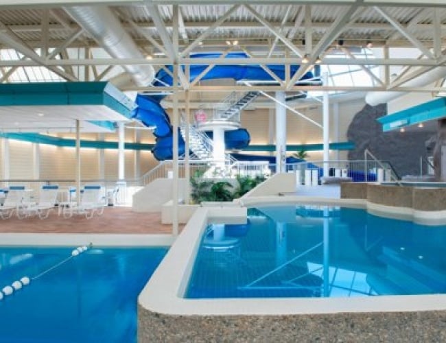 Check in at Sheraton Cavalier Saskatoon Hotel, warm up and hit the hot tub!