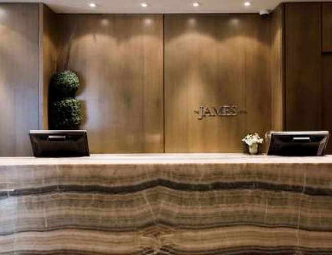 Check in at The James Hotel