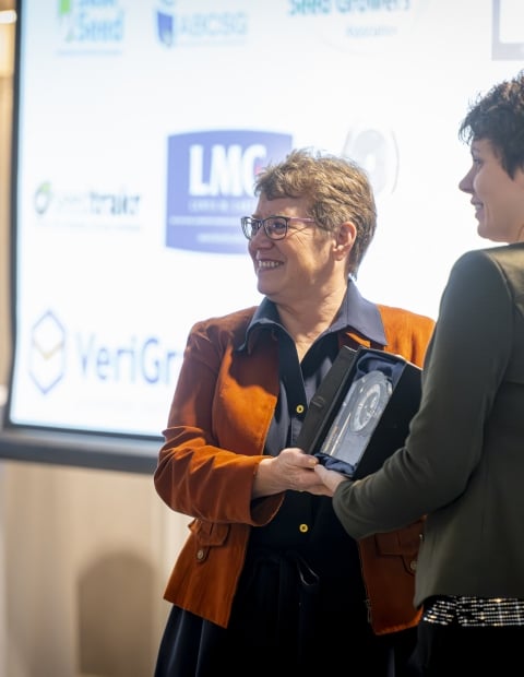 person winning an award