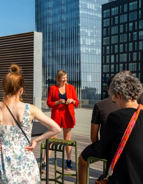 Steph on Remai Rooftop