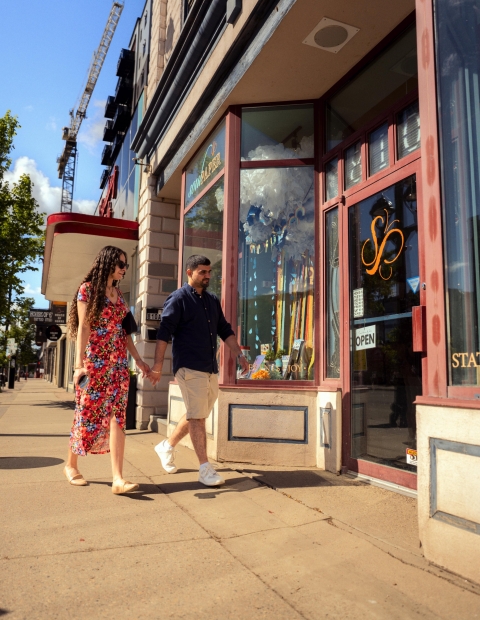 Walking into Shop on Broadway
