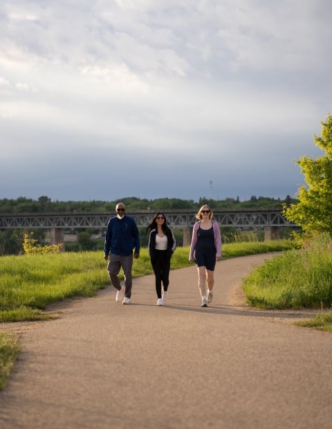 People Walking Along Path