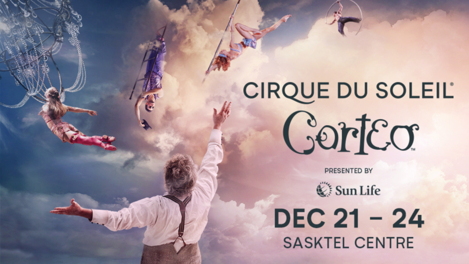 Poster for the event featuring acrobats 