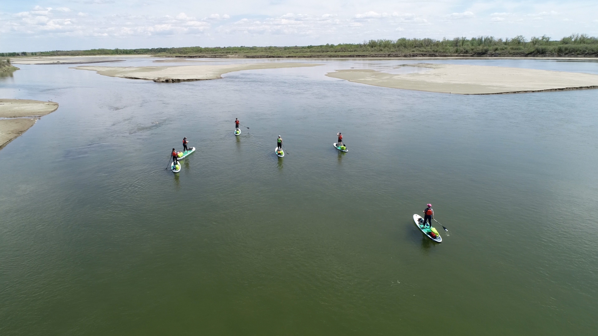 Paddling on the South Saskatchewan River