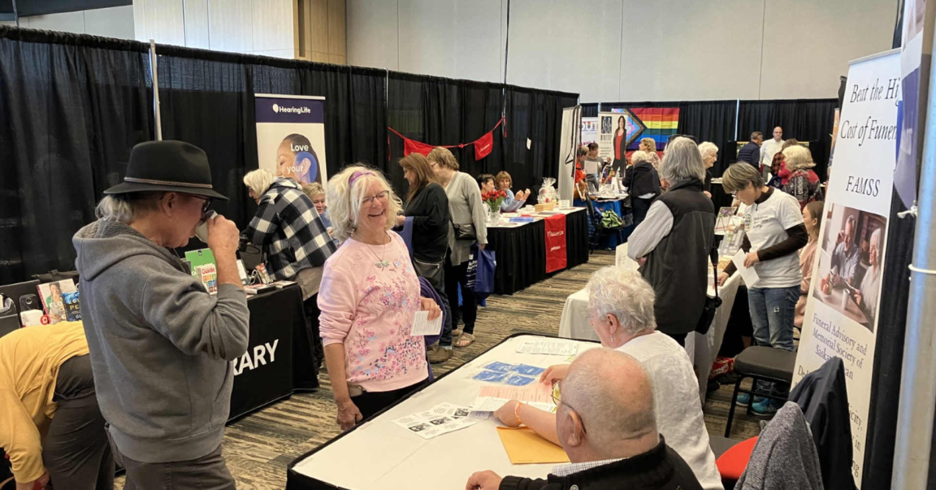 Attendees and booths at Spotlight on Seniors 2023