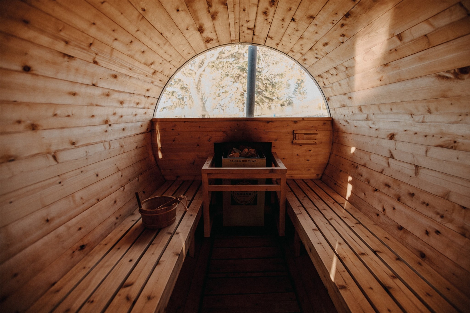 Inside our Sauna