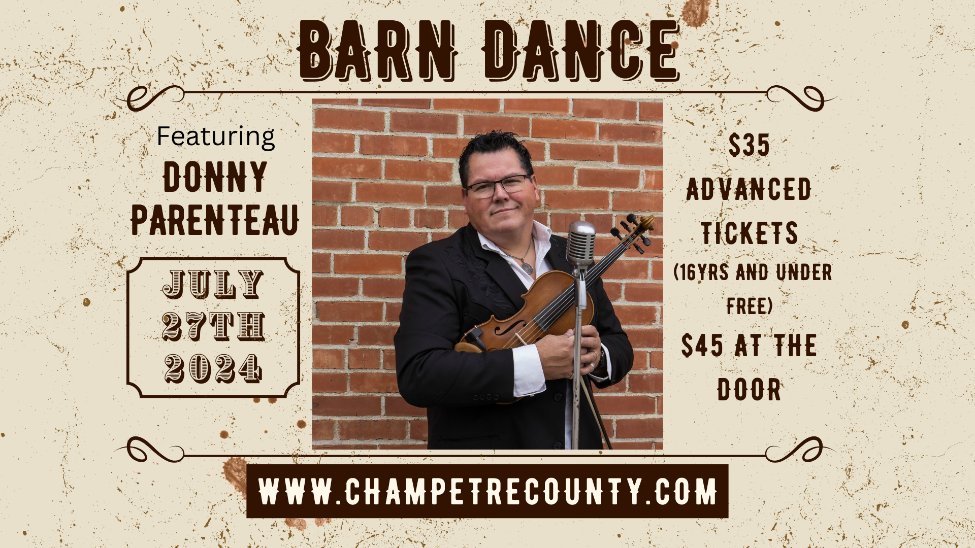 Donny Parenteau Barn Dance Poster
